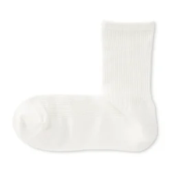 Outlet Muji Calcetines con puño cómodo y rayas para mujer