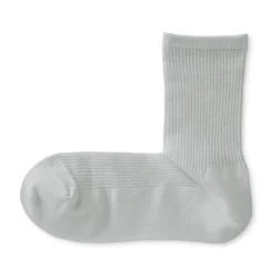 Outlet Muji Calcetines con puño cómodo y rayas para mujer