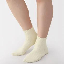 Hot Muji Calcetines cortos con ribete elástico de ángulo recto para mujer