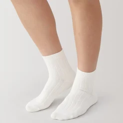 Hot Muji Calcetines cortos con ribete elástico de ángulo recto para mujer