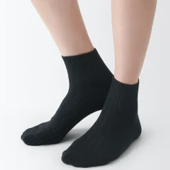 Hot Muji Calcetines cortos con ribete elástico de ángulo recto para mujer