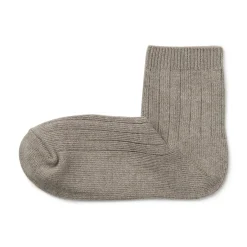 Clearance Muji Calcetines cortos con ribete elástico de ángulo recto para mujer