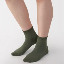Best Muji Calcetines cortos de 3 capas con puño holgado y talón en ángulo recto (mujer)