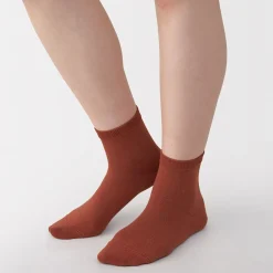 Best Muji Calcetines cortos de 3 capas con puño holgado y talón en ángulo recto (mujer)