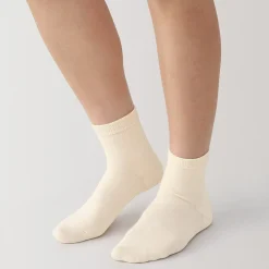 Best Muji Calcetines cortos de 3 capas con puño holgado y talón en ángulo recto (mujer)