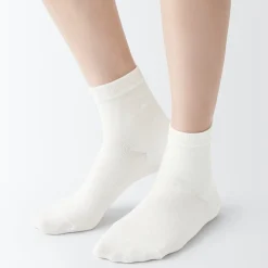 Best Muji Calcetines cortos de 3 capas con puño holgado y talón en ángulo recto (mujer)