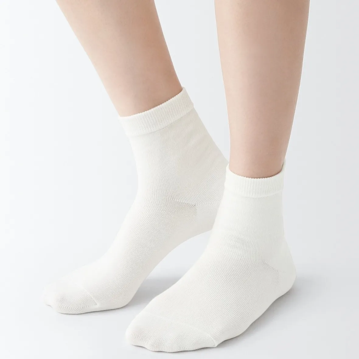 Best Muji Calcetines cortos de 3 capas con puño holgado y talón en ángulo recto (mujer)