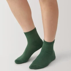 Best Muji Calcetines cortos de 3 capas con puño holgado y talón en ángulo recto (mujer)