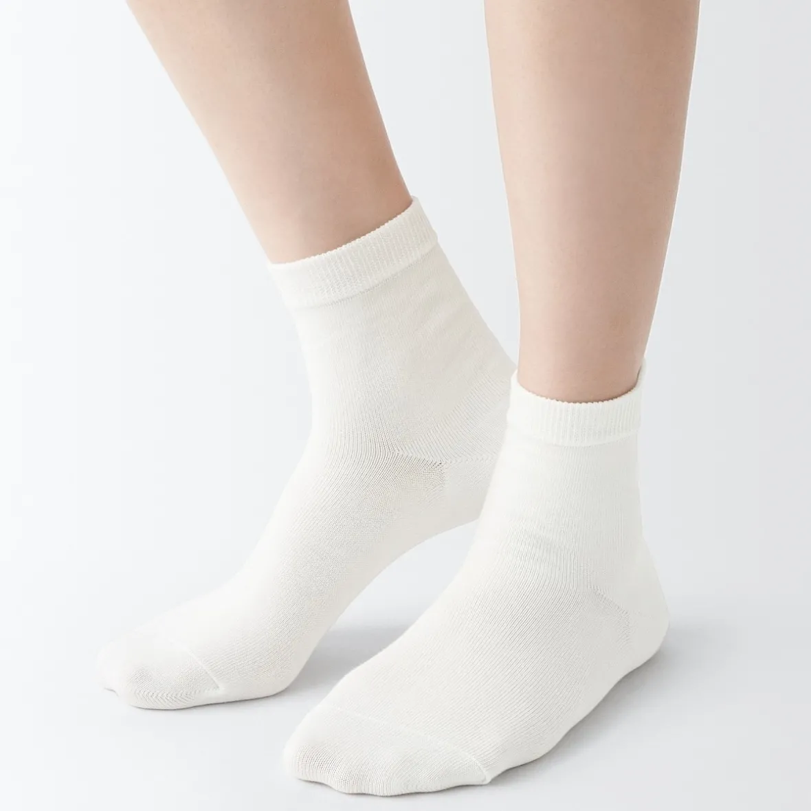 Best Muji Calcetines cortos de 3 capas con puño holgado y talón en ángulo recto (mujer)