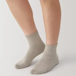 Best Muji Calcetines cortos de 3 capas con puño holgado y talón en ángulo recto (mujer)