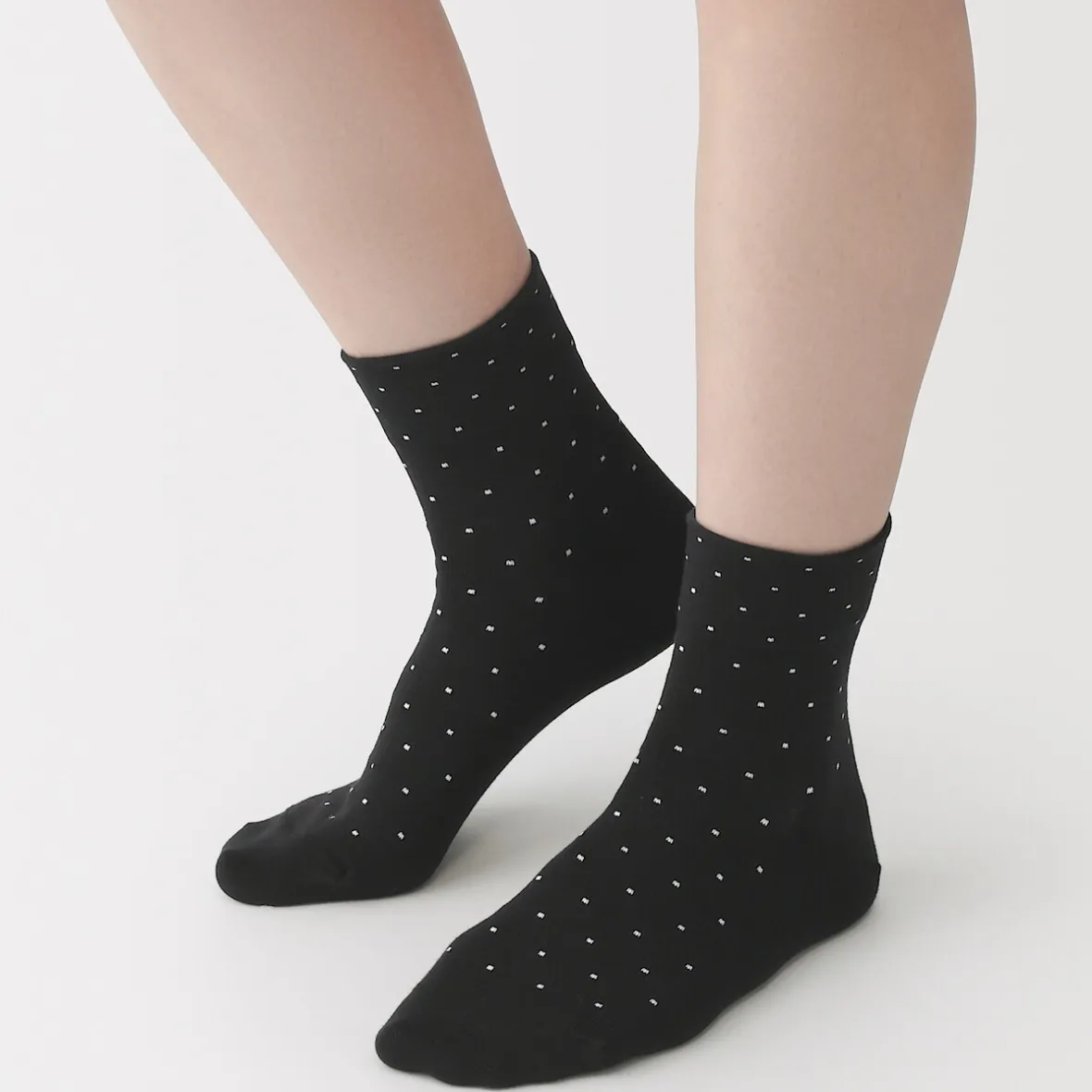 Best Muji Calcetines cortos de puntos con dobladillos cómodos para mujer