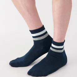 Online Muji Calcetines cortos forrados de felpa con ángulo recto para hombre