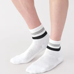 Muji Calcetines cortos forrados de felpa con ángulo recto para hombre