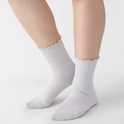 New Muji Calcetines de modal mezclado con ángulo recto y puño cómodo para mujer