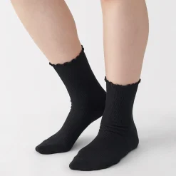 New Muji Calcetines de modal mezclado con ángulo recto y puño cómodo para mujer