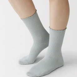New Muji Calcetines de modal mezclado con ángulo recto y puño cómodo para mujer