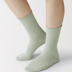 New Muji Calcetines de modal mezclado con ángulo recto y puño cómodo para mujer