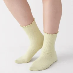 New Muji Calcetines de modal mezclado con ángulo recto y puño cómodo para mujer