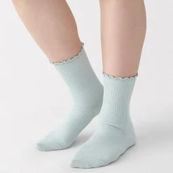 New Muji Calcetines de modal mezclado con ángulo recto y puño cómodo para mujer
