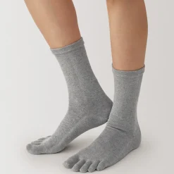 Discount Muji Calcetines de ángulo recto con 5 dedos para hombre