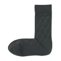 Muji Calcetines elegantes Argyle de algodón para hombre