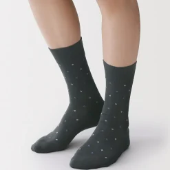 Muji Calcetines elegantes de puntos para hombre