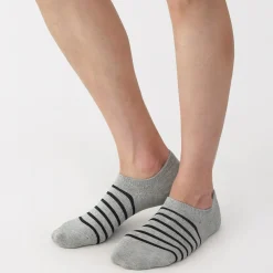 Sale Muji Calcetines invisibles para deportivas en ángulo recto para hombre ‐ Rayas