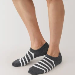 New Muji Calcetines invisibles para deportivas en ángulo recto para hombre ‐ Rayas.