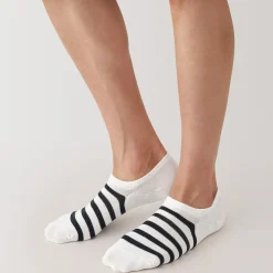 New Muji Calcetines invisibles para deportivas en ángulo recto para hombre ‐ Rayas.