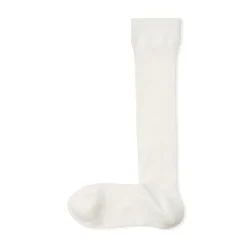 Muji Calcetines largos acanalados con dobladillos cómodos para mujer