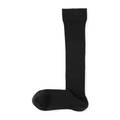 Muji Calcetines largos acanalados con dobladillos cómodos para mujer