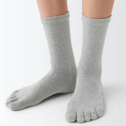 New Muji Calcetines Tabi de 5 dedos de ángulo recto para mujer