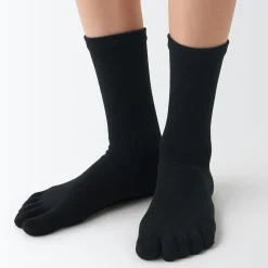 New Muji Calcetines Tabi de 5 dedos de ángulo recto para mujer
