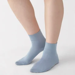 Outlet Muji Calcetines tobilleros de modal mezclado con ángulo recto y puño cómodo para mujer