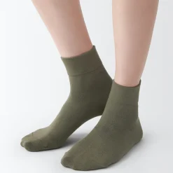 Outlet Muji Calcetines tobilleros de modal mezclado con ángulo recto y puño cómodo para mujer