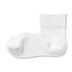 Outlet Muji Calcetines tobilleros de modal mezclado con ángulo recto y puño cómodo para mujer