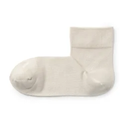 Outlet Muji Calcetines tobilleros de modal mezclado con ángulo recto y puño cómodo para mujer