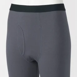 Clearance Muji Calzoncillos largos de algodón grueso y cálido para hombre