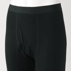 Clearance Muji Calzoncillos largos de algodón grueso y cálido para hombre