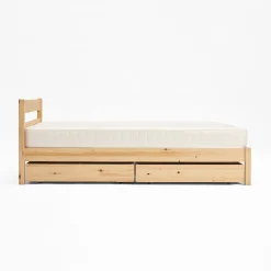Outlet Muji Cama doble de madera de pino