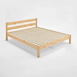 Outlet Muji Cama doble grande de madera de pino