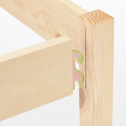 Hot Muji Cama individual de madera de pino