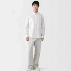 Clearance Muji Camisa con bolsillo de algodón orgánico para hombre