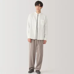 Discount Muji Camisa con cuello mao de lino lavado para hombre