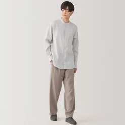Discount Muji Camisa con cuello mao de lino lavado para hombre