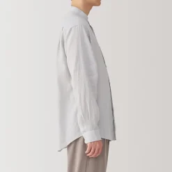 Discount Muji Camisa con cuello mao de lino lavado para hombre