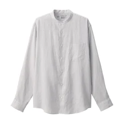 Discount Muji Camisa con cuello mao de lino lavado para hombre