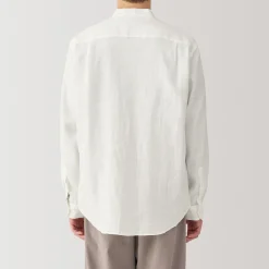 Discount Muji Camisa con cuello mao de lino lavado para hombre