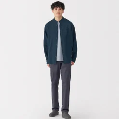 Discount Muji Camisa con cuello mao de lino lavado para hombre