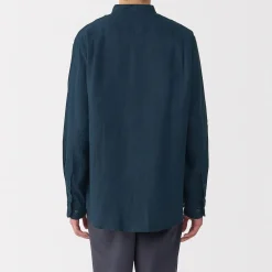 Discount Muji Camisa con cuello mao de lino lavado para hombre